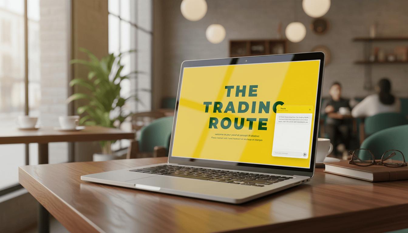 Concierge chatbot welcoming guests to The Trading Route